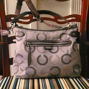 ❌️ SOLD ❌️  COACH Daisy Dot Outline Convertible Hobo Gray